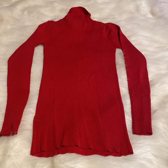 Sandro Vibrant Red Ribbed Top - Picture 4 of 4